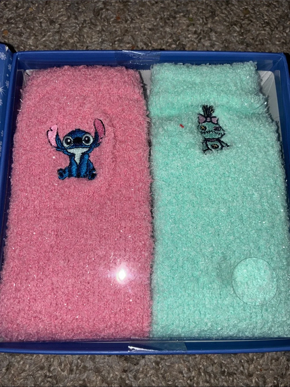 Disney Stitch Women’s Socks w Glitter  💙